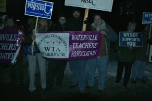 Members of several local school districts attended the rally.