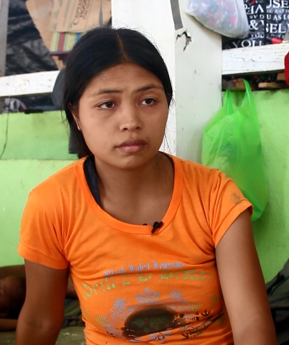 Among some 3,000 Lumads seeking refuge at the Surigao del Sur Sports Center, there are two mothers of nearly the same age named Maribel Enriquez. Both seek justice for the plight they are going through because of the military. (Photo: Raymund B. Villanueva/Kodao Productions)