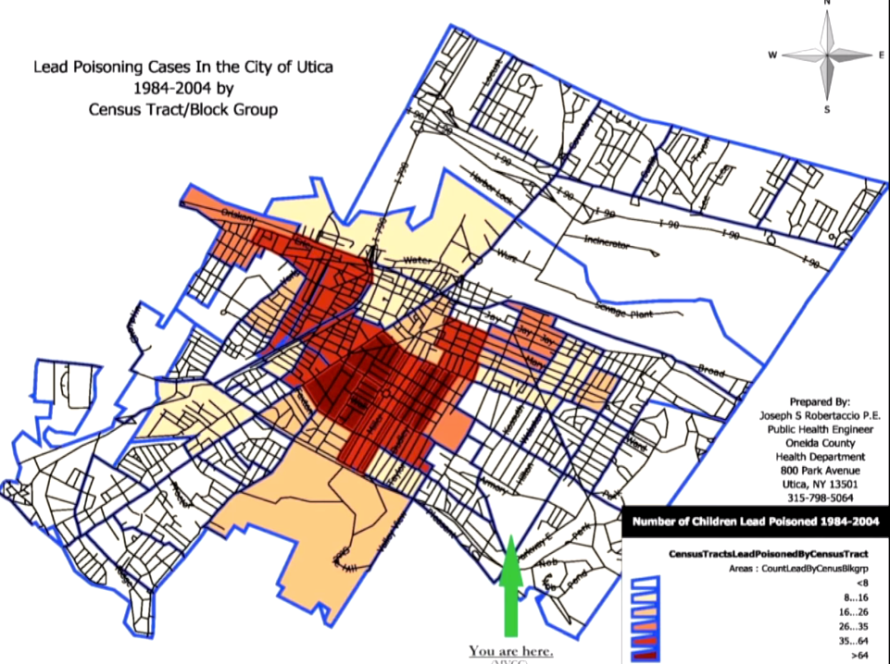 Lead poisoning levels in Utica. (Photo: Oneida County Health Department)