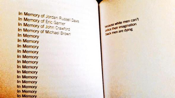 Photo of an excerpt from Claudia Rankine's Citizen (Photo: Slate)